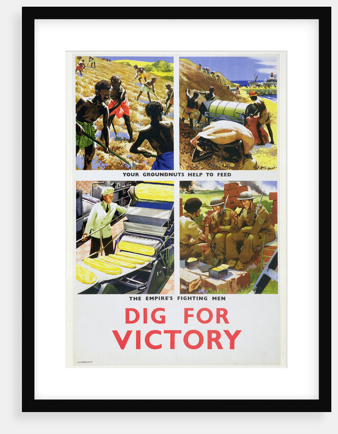 Dig for Victory, propaganda poster for Britain's African colonies, c1940 by Unknown