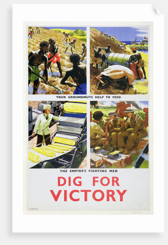 Dig for Victory, propaganda poster for Britain's African colonies, c1940 by Unknown