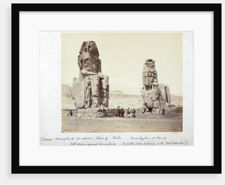 The Colossi of Memnon, Thebes, Egypt, 1862 by Francis Bedford
