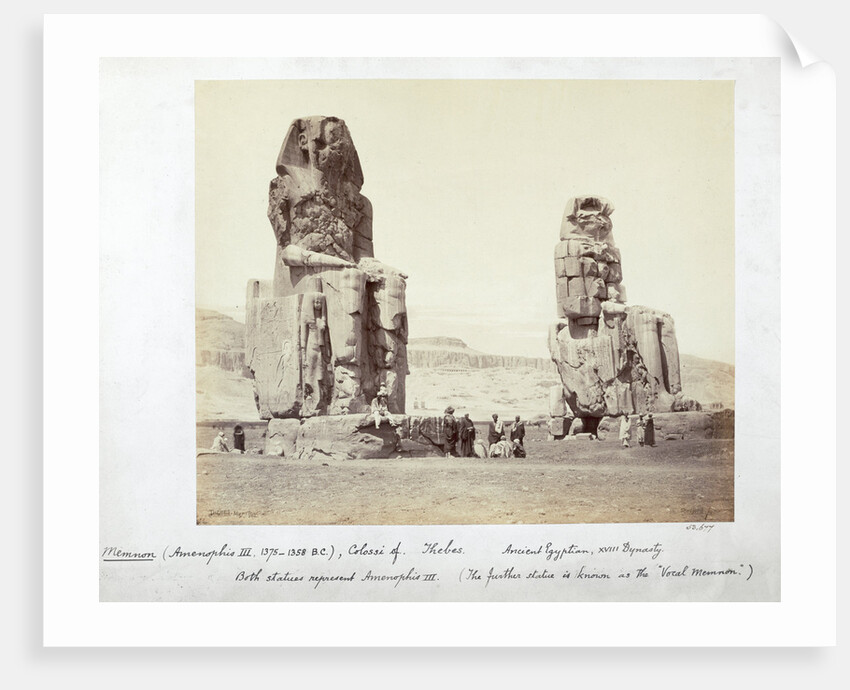 The Colossi of Memnon, Thebes, Egypt, 1862 by Francis Bedford