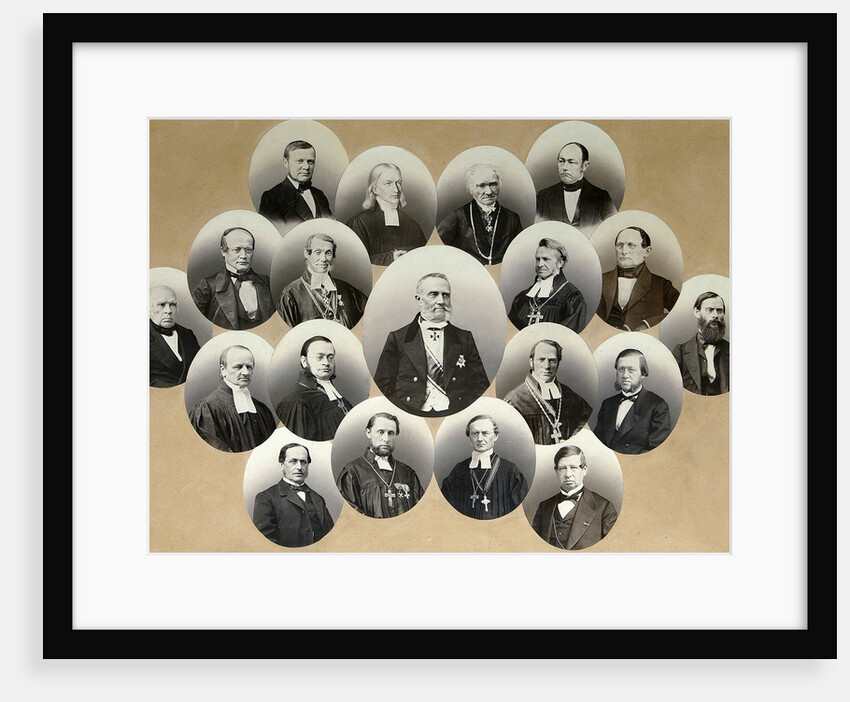 Group of portraits of the representatives of the Catholic church in Moscow, 1860s. by Scherer Nabholz & Co