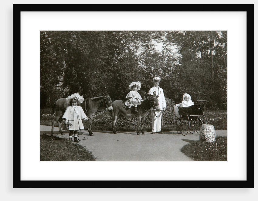 Grand Duchesses Olga, Tatiana, and Maria of Russia, Tsarskoye Selo, Russia, c1899-c1900 by K von Hahn