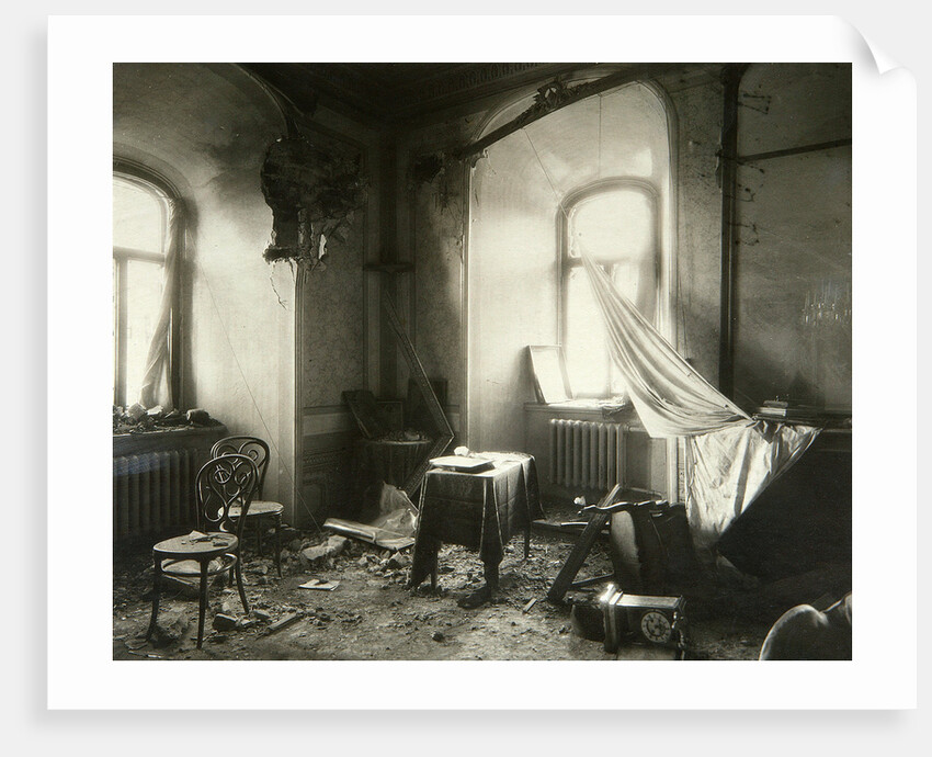 The Chudov Monastery in the Moscow Kremlin after shelling in November 1917 by Pyotr Petrovich Pavlov