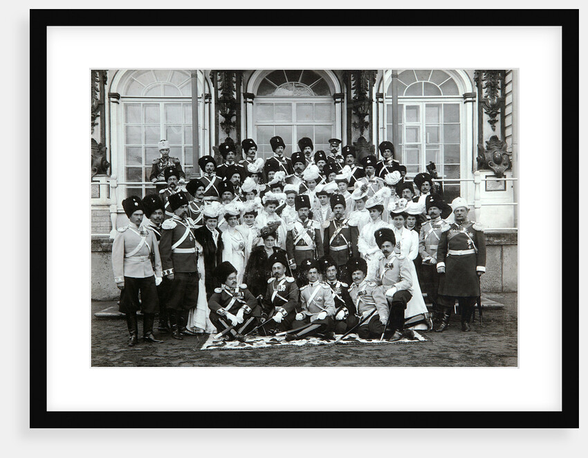 Russian Imperial family outside the Catherine Palace, Tsarskoye Selo, Russia, early 20th century. by K von Hahn