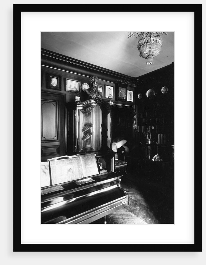 Interior of the Museum of the author and Historian Alexander Onegin in Paris, 1920s. by Anonymous