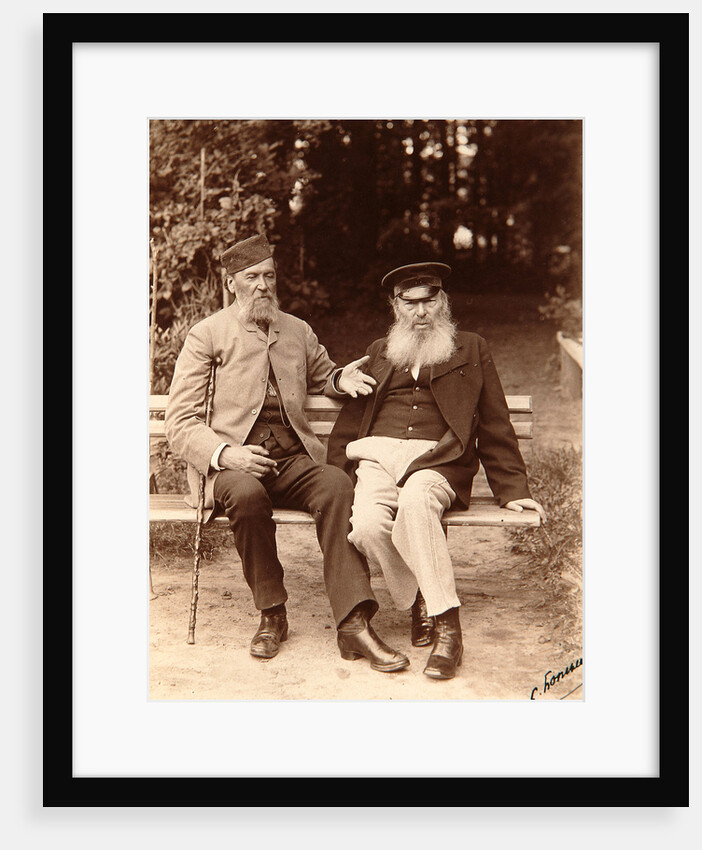 Yakov Polonsky and Afanasy Fet, Russian poets, c1890. by Sergei Dmitrievich Botkin