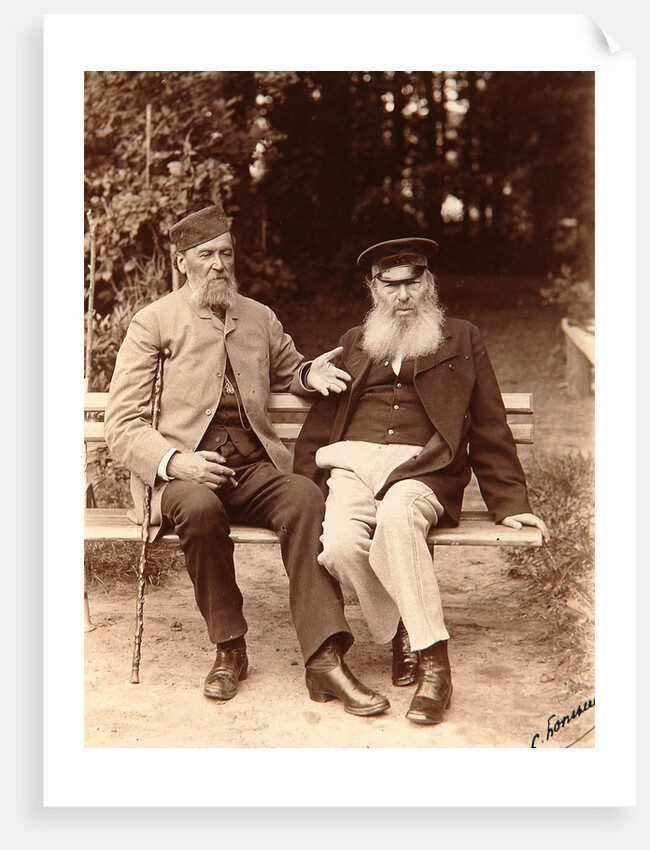 Yakov Polonsky and Afanasy Fet, Russian poets, c1890. by Sergei Dmitrievich Botkin