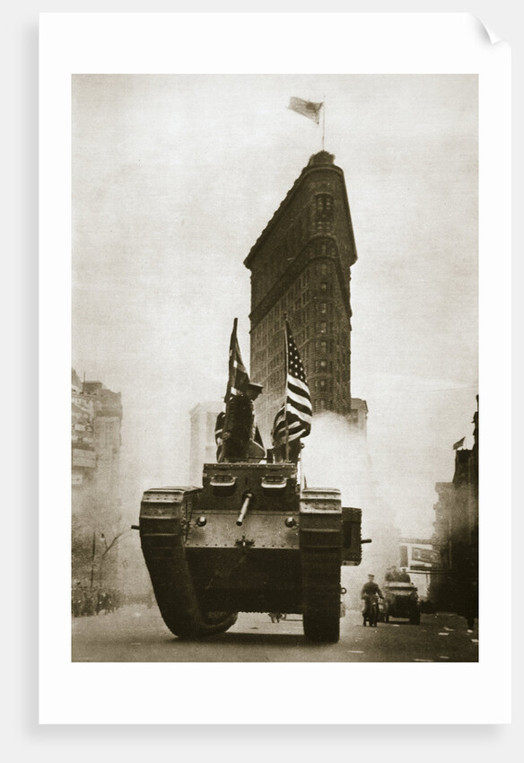 British tank Britannia on Fifth Avenue, New York City, USA, c1917-c1918 by Unknown