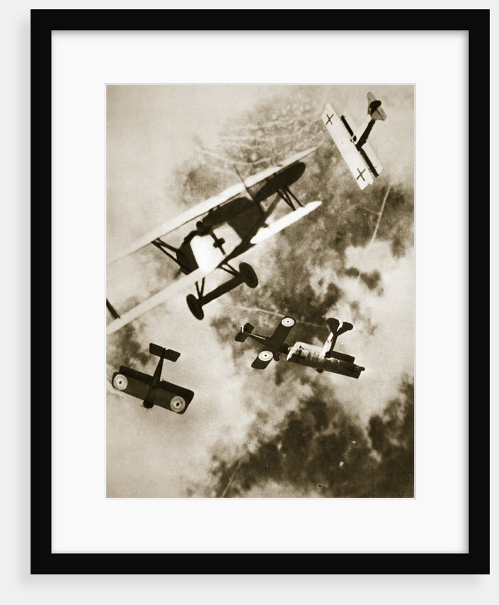 Dogfight between British and German aircraft, World War I, c1916-c1918 by Unknown