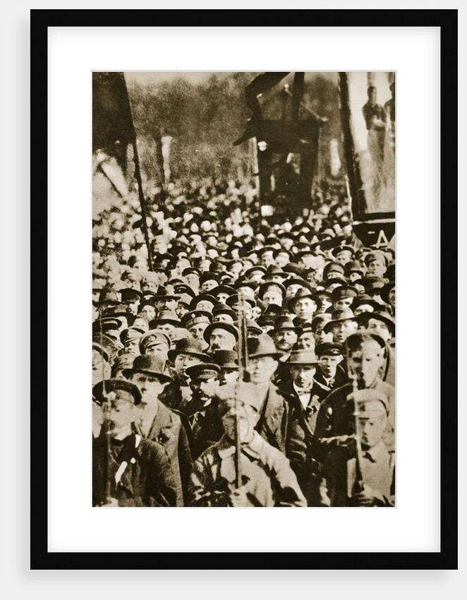 Russian revolutionaries in Petrograd (St Petersburg), Russia, 1917 by Unknown