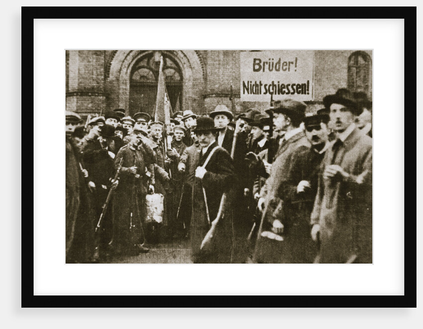 Brothers, Don't Shoot!, placard during the German Revolution, Berlin, c1918-c1919 by Unknown