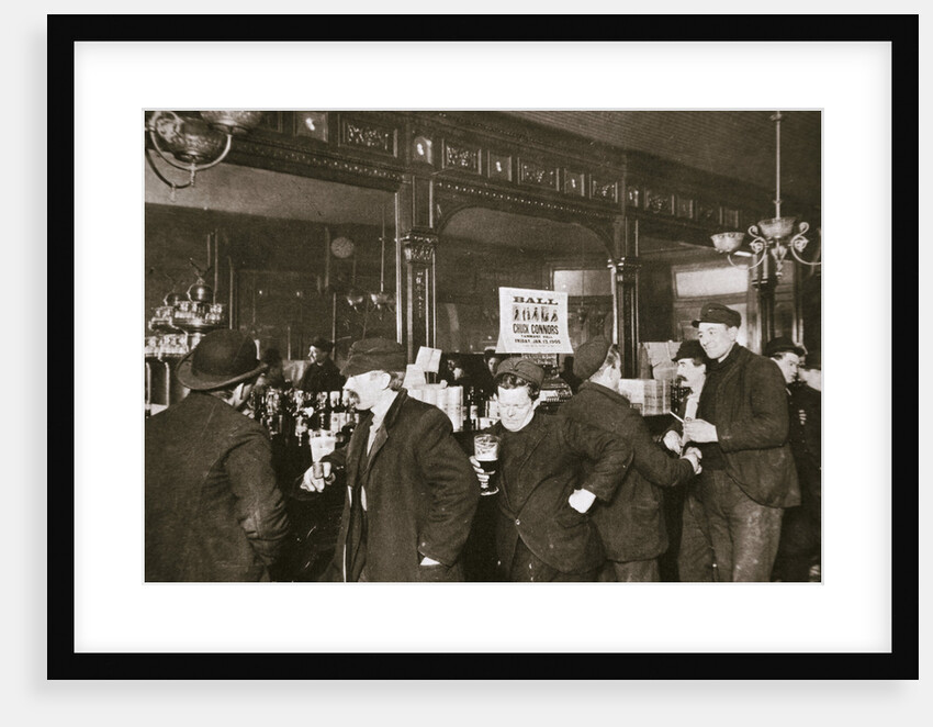 Customers drinking in a bar in the Bowery, New York City, USA, 1900s by Unknown