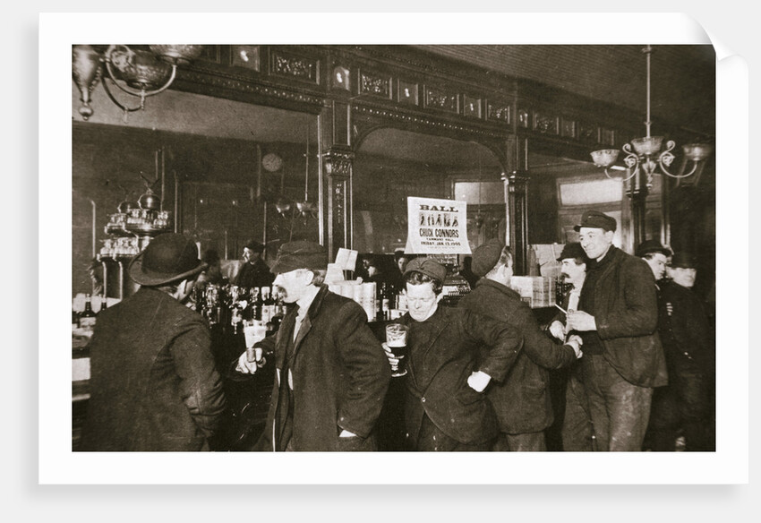 Customers drinking in a bar in the Bowery, New York City, USA, 1900s by Unknown