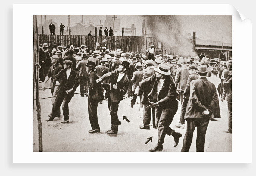 Riot during a strike by Standard Oil workers, Bayonne, New Jersey, USA, 1915 by Unknown