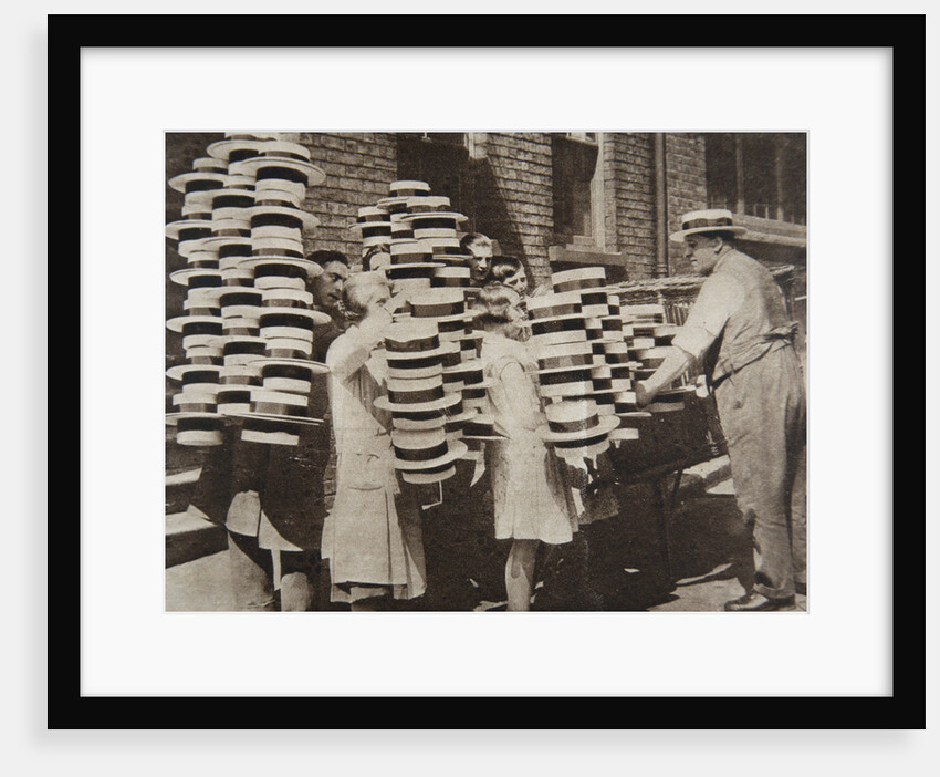 Straw hat factory, Luton, Bedfordshire, 1930 by Fox Photos
