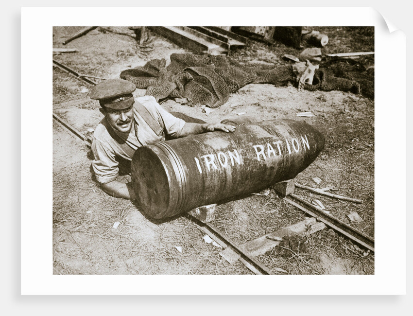 A huge shell, weighing 1400lb, Somme campaign, France, World War I, 1916 by Unknown