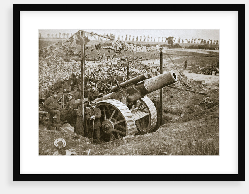 A heavy howitzer, Somme campaign, France, World War I, 1916 by Unknown