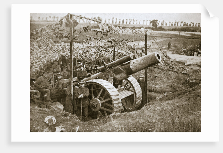 A heavy howitzer, Somme campaign, France, World War I, 1916 by Unknown