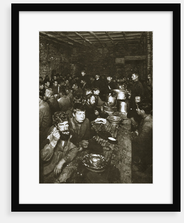 Russian manual labourers eating a meal, late 19th century by Unknown