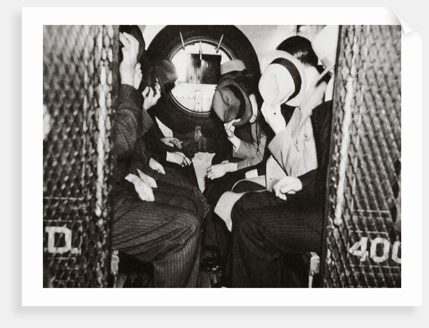 Gangsters in a patrol wagon, New York, USA, mid 1930s by Unknown