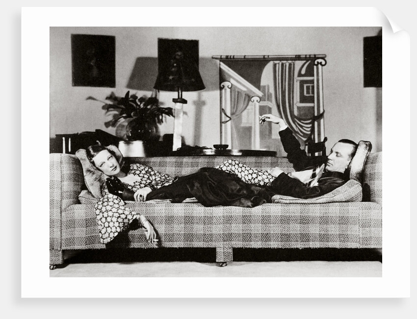 Noel Coward and Gertrude Lawrence in a scene from Private Lives, New York, USA, 1931 by Unknown