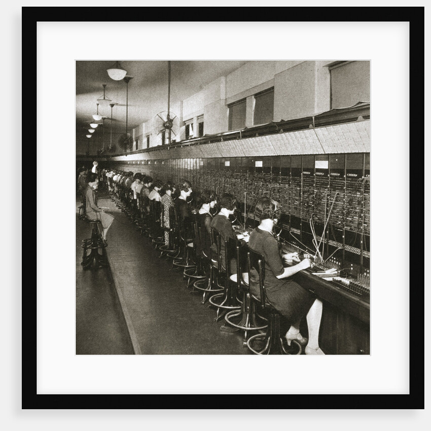 Inside a New York telephone exchange, USA, early 1930s by Unknown
