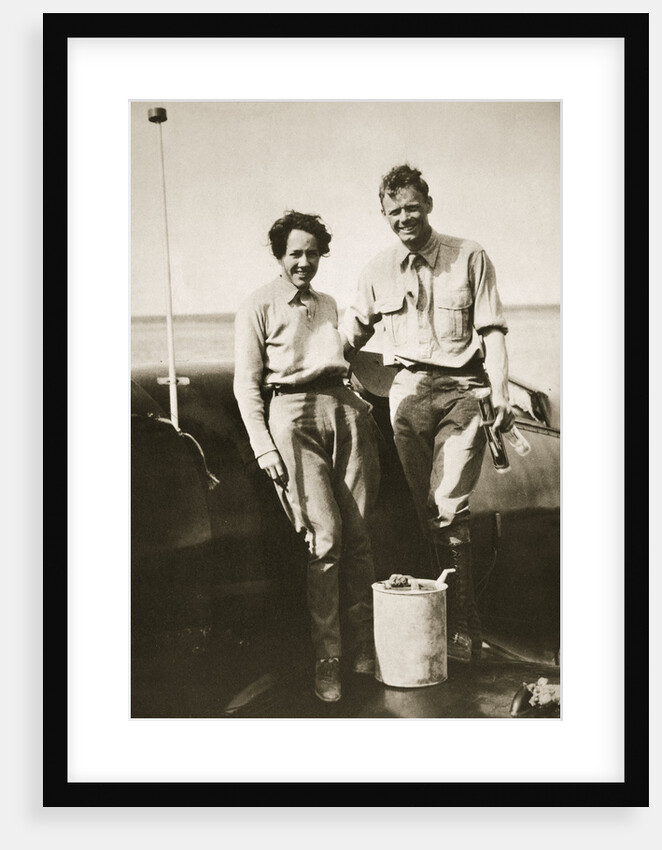 American aviator Charles Lindbergh and his wife Anne after their flight to Japan, 1931 by Unknown