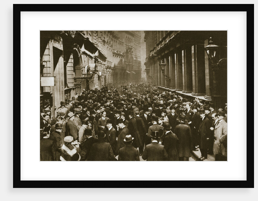 In Throgmorton Street beside the north wall of the London Stock Exchange, 20th century by Unknown
