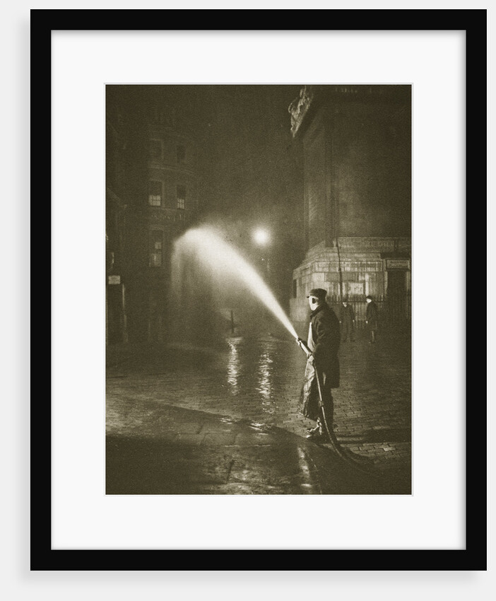 Cleaning the streets of Billingsgate, London, 20th century by Unknown