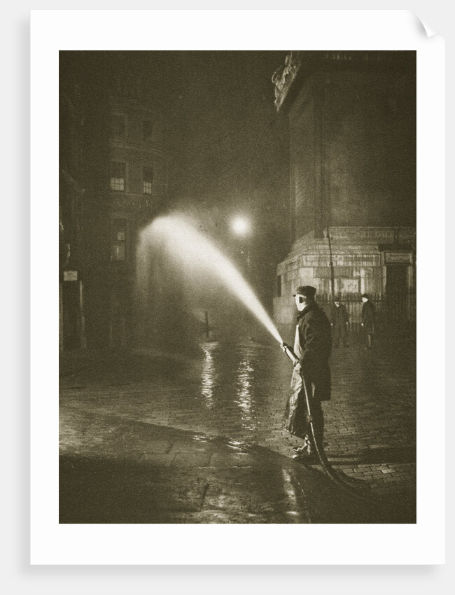 Cleaning the streets of Billingsgate, London, 20th century by Unknown