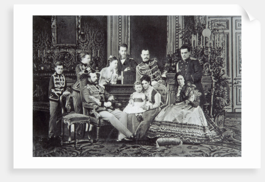 Family portrait of Tsar Alexander II of Russia, 1860s by Unknown