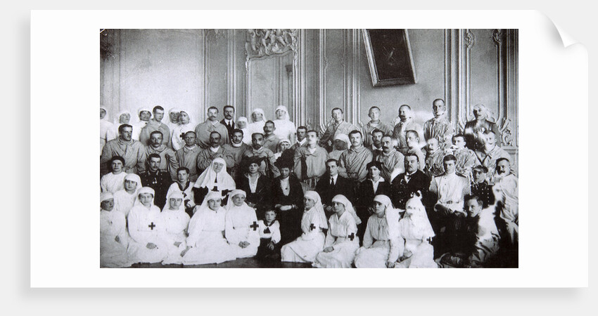 Tsarina Maria Fyodorovna of Russia visiting a hospital in Kiev, 1915 by Unknown