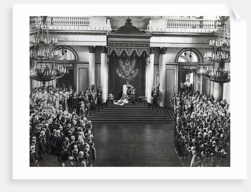 Tsar Nicholas II speaking at the opening of the first Duma, St Petersburg, Russia, 27 April 1906 by Unknown