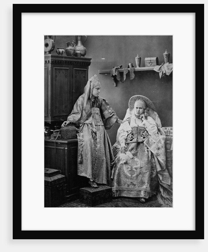 Girls in Russian dress, c1870s-c1880s. by Andrei Osipovich Karelin