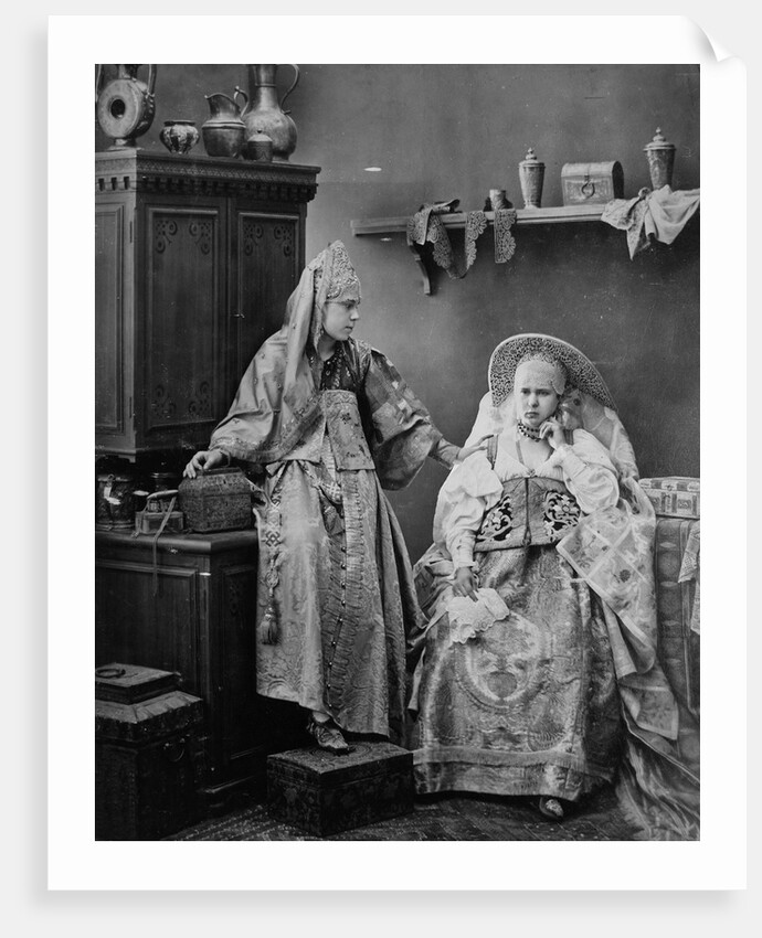 Girls in Russian dress, c1870s-c1880s. by Andrei Osipovich Karelin