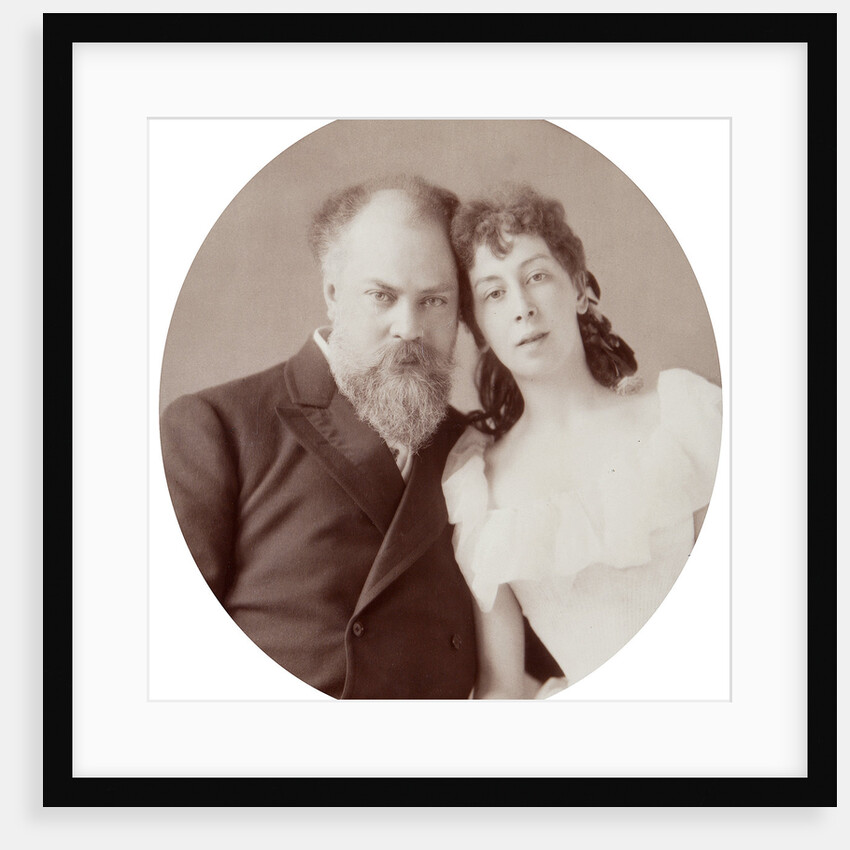 Konstantin Makovsky, Russian artist, with his wife, 1880s by Andrei Osipovich Karelin