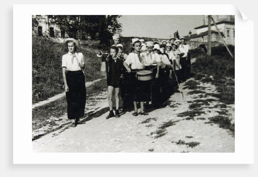 A Pioneers unit at All-Union Young Pioneer Camp Artek, Gurzuf, Crimea, USSR, 1930s(?) by Unknown