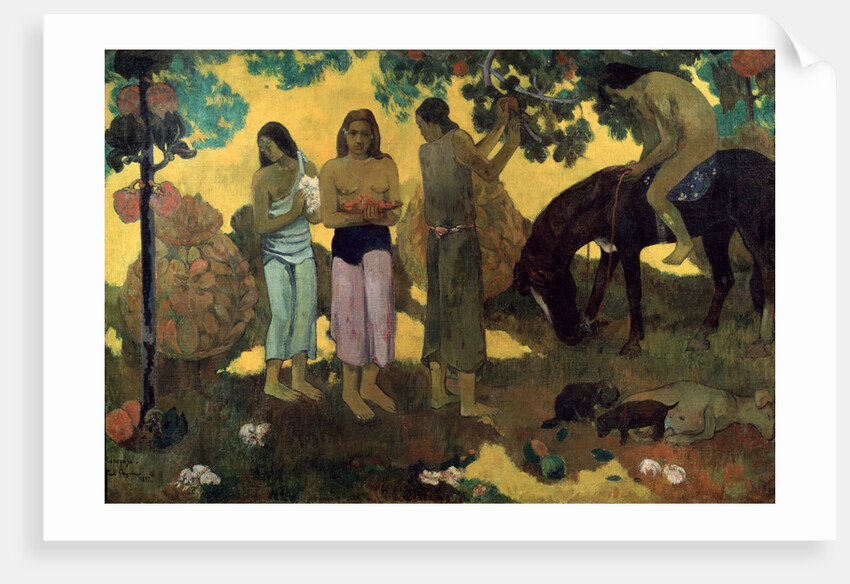 Rupe Rupe (Fruit Gathering), 1899. by Paul Gauguin