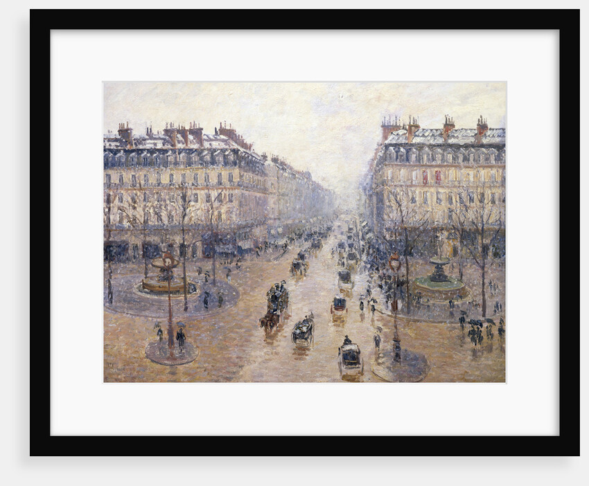 L'Avenue de l'OpÃ©ra. Snow. Morning by Camille Pissarro