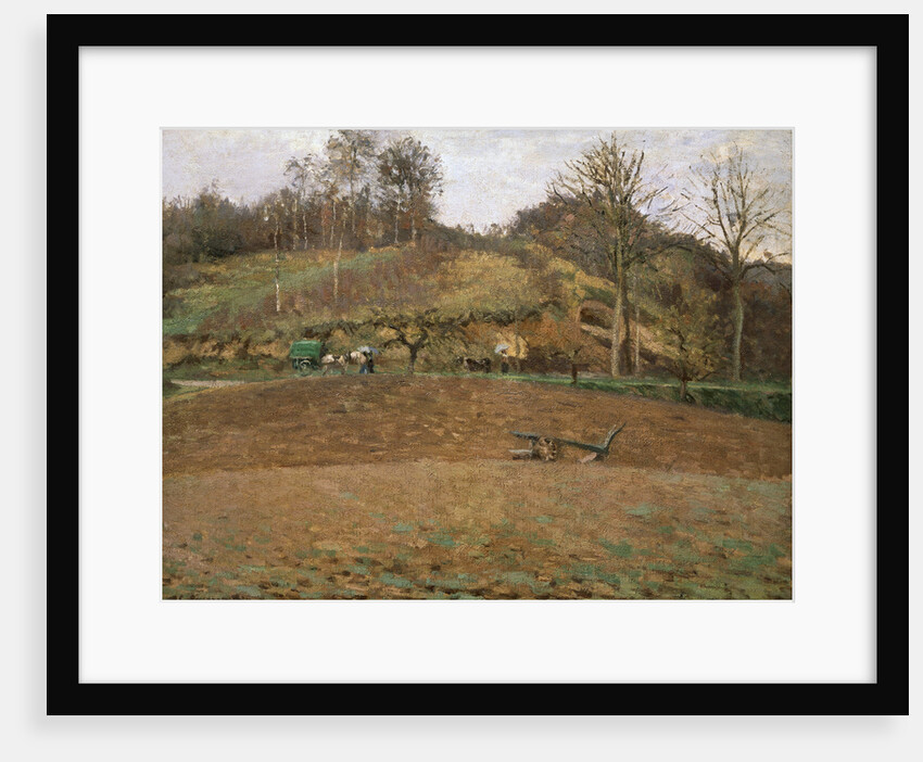 Ploughland, 1874. by Camille Pissarro