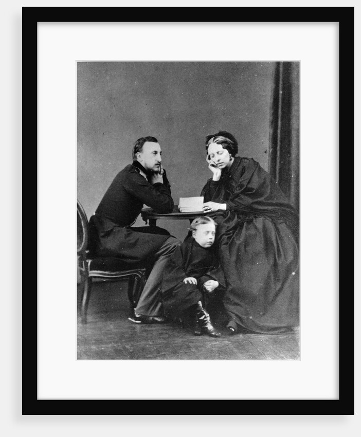 Grand Duke Nicholas Nikolaevich (the elder) of Russia with his wife and son, c1861-c1863 by Unknown