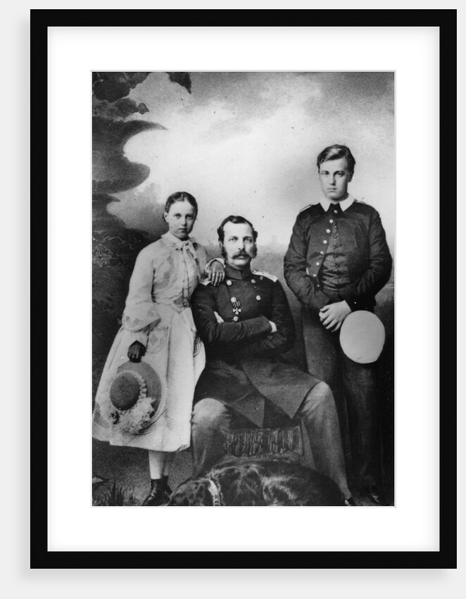 Tsar Alexander II of Russia with his daughter Maria and son Alexei, 1863 by Ivan Fyodorovich Alexandrovsky