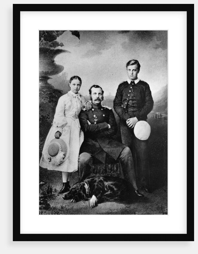 Tsar Alexander II of Russia with his daughter Maria and son Alexei, 1863 by Ivan Fyodorovich Alexandrovsky