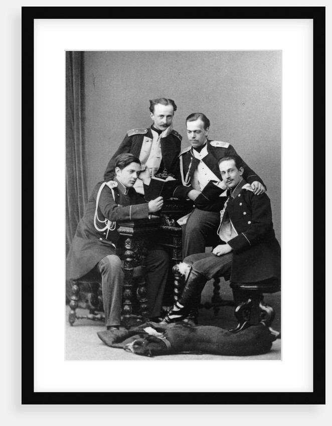 Grand Dukes Alexander Alexandrovich and Vladimir Alexandrovich of Russia, c1870-c1875(?) by Sergei Levitsky
