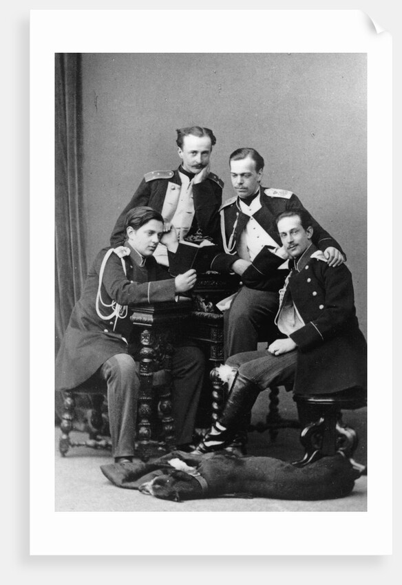 Grand Dukes Alexander Alexandrovich and Vladimir Alexandrovich of Russia, c1870-c1875(?) by Sergei Levitsky
