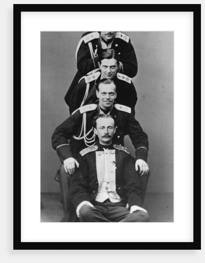 Grand Dukes Alexander Alexandrovich and Vladimir Alexandrovich of Russia, c1870-c1875(?) by Sergei Levitsky