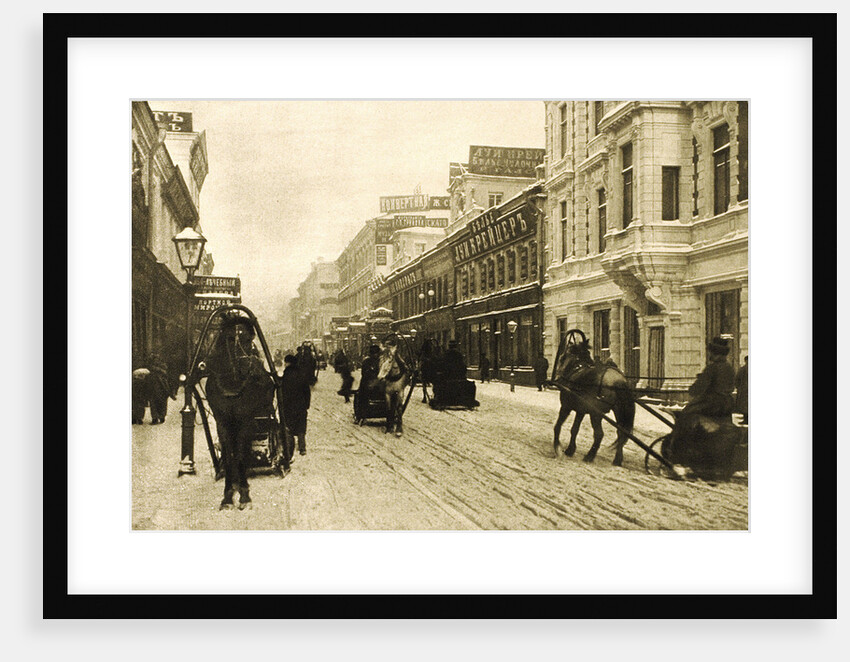 Petrovka Street in winter, Moscow, Russia, 1912 by Unknown