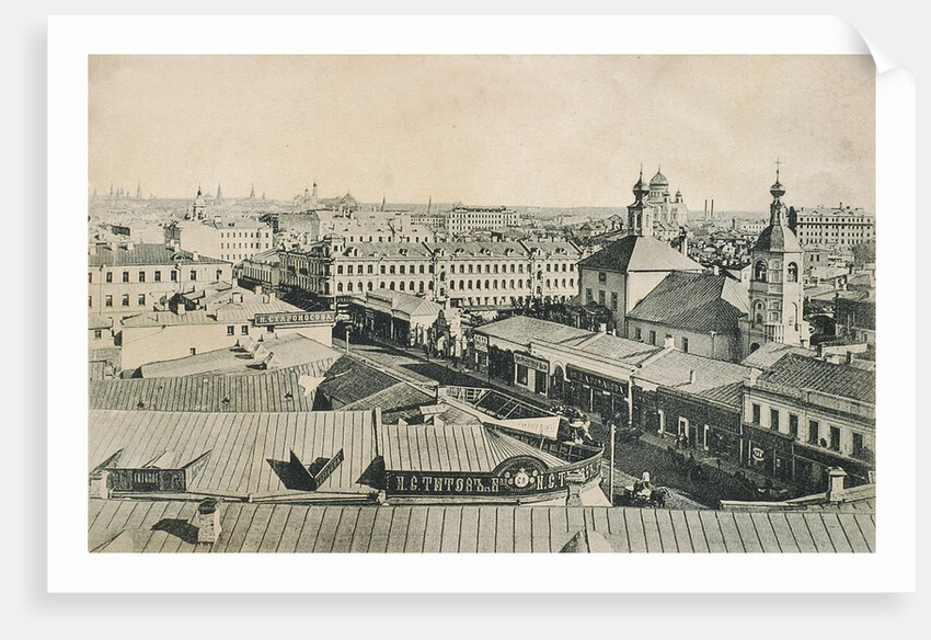 View of the Arbat in Moscow, Russia, late 19th or early 20th century by Unknown