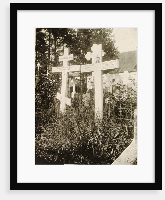 Graves in the cemetery of the Novodevichy (New Maidens) Convent, Moscow, Russia, 1929 by Unknown