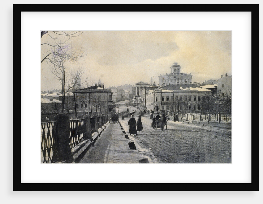 View of Znamenka Street in winter, Moscow, Russia, early 20th century by Unknown